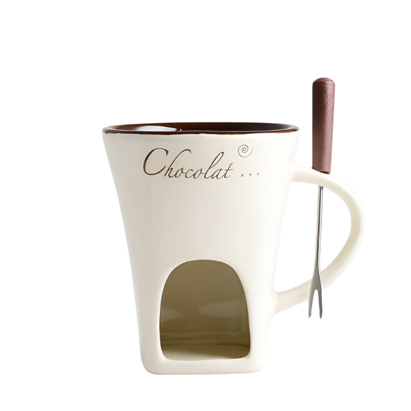 Fondue Mug Set Personal Mini Pots Chocolate Cheese Ice Cream Maker Kit Other Kitchen Gadgets