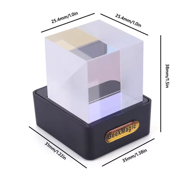 2025 Crystal Cube: Photo Display Holographic Weather Station Clock With Gif Album. Weather Stations