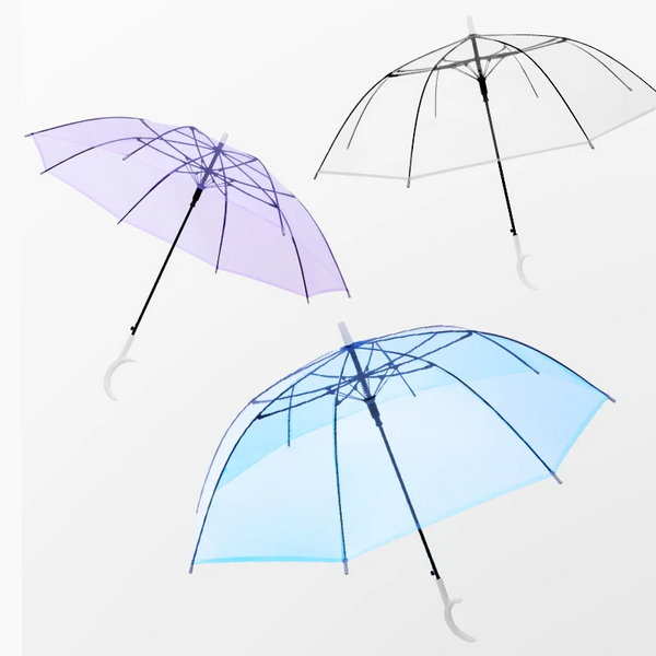 Automatic Long Handled Transparent Umbrella Enlarged Forest Japanese Student Sun Female Straight Umbrellas