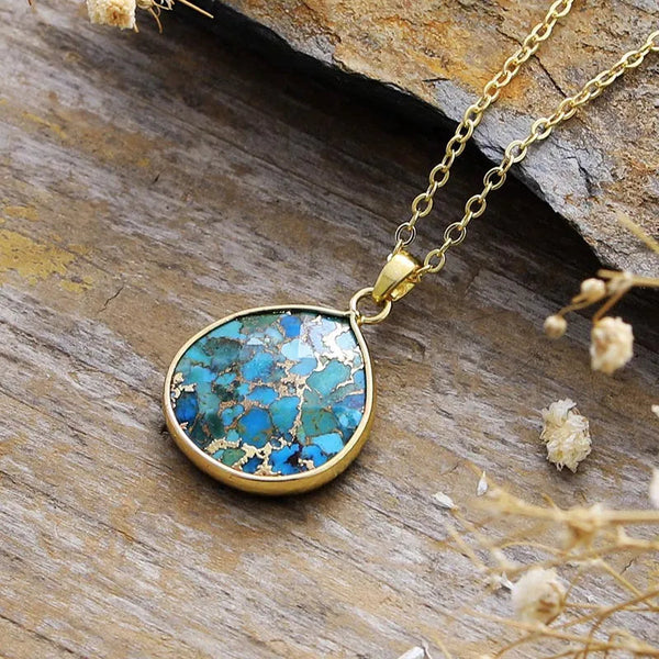 Veile Studios Turquoise Chain Pendant Necklace Necklaces & Pendants