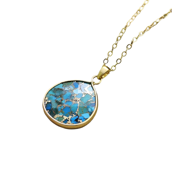 Veile Studios Turquoise Chain Pendant Necklace Necklaces & Pendants