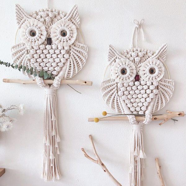 The Owl Tapestry Hand Woven Cotton Craft Kit For Large And Small Projects Other Crocheting And Knitting