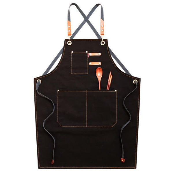 Cowboy Thick Canvas Apron Work Clothes Printing Aprons