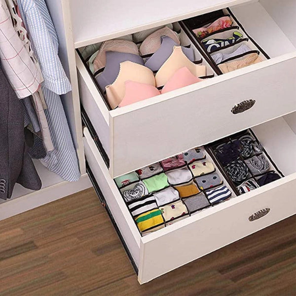 24 Grid Sock Storage Organiser Bedroom Organisation Storage Boxes