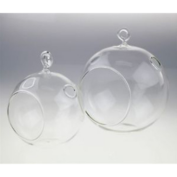 My Decorations 24 Bulk Buy Of Hanging Clear Glass Ball Tealight Candle Holder 8Cm Diameter / High Wedding Globe Terrarium Succulent Plant Mini Garden