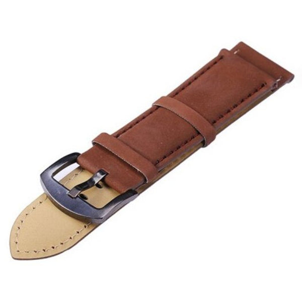 Veile Studios 24Mm Leather Strap Band For Watch Brown Wristwatch Bands