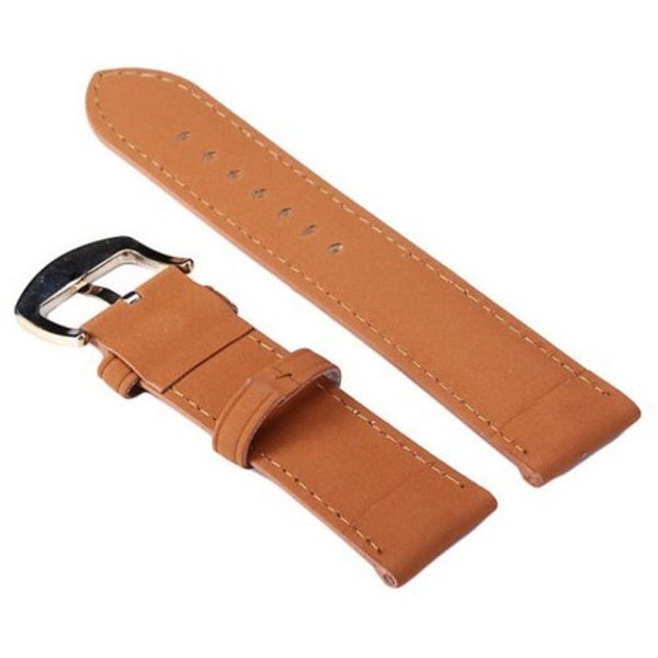 Veile Studios 24Mm Leather Strap Band For Watch Brown Wristwatch Bands
