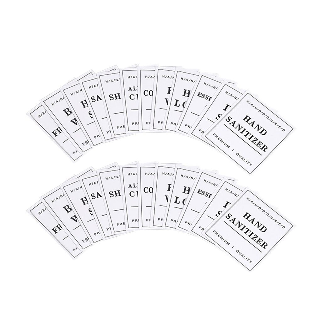 24Pcs Bathroom Bottle Label Waterproof Stickers Removable Cleaning Labels For Glass