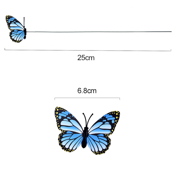 24Pcs / Set Colourful Butterflies Garden Stakes Flower Pot Outdoor Decorations Ornaments & Statues