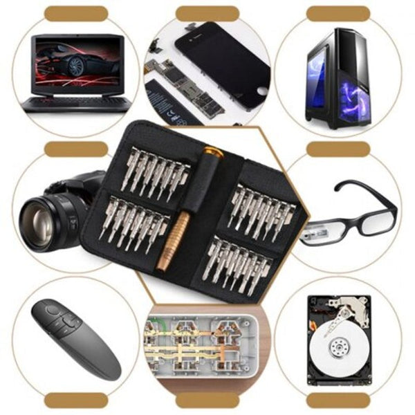 25 In 1 Screwdriver Hand Tool Repair Kit For Cellphone Tablet Pc Screwdrivers & Nutdrivers