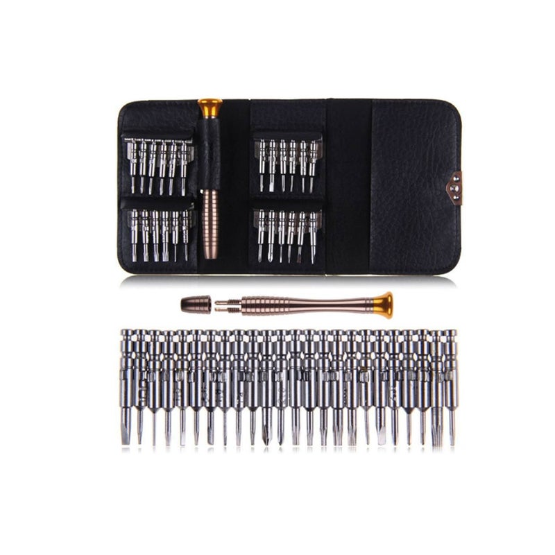 25 In 1 Small Precision Screwdrivers Setrepair Tool Kits With Black Bag Screwdrivers & Nutdrivers