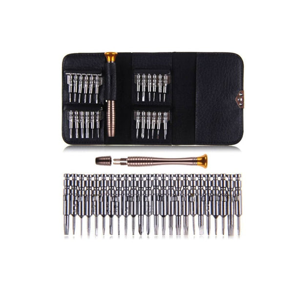 25 In 1 Small Precision Screwdrivers Setrepair Tool Kits With Black Bag Screwdrivers & Nutdrivers