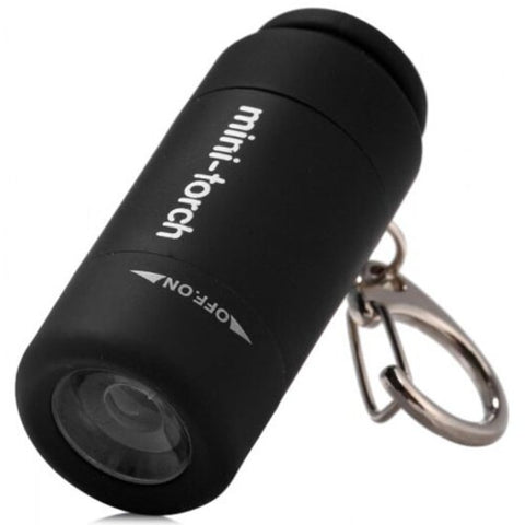 25 Lumens Portable Torch Keychain Pocket Usb Rechargeable Led Light Flashlight Lamp For Outdoor Supplies Black