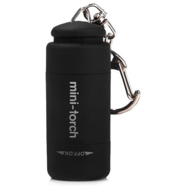 25 Lumens Torch Keychain Pocket Usb Rechargeable Led Light Flashlight Lamp For Outdoor Supplies Black Flashlights