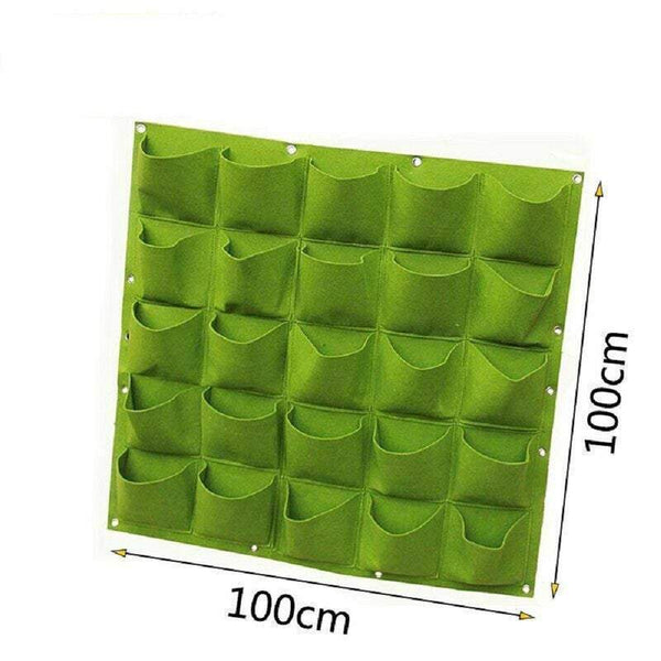 Baskets Pots Window Boxes 25 Pockets Vertical Garden Hanging Plant Grow Bag Wall Planting Pots