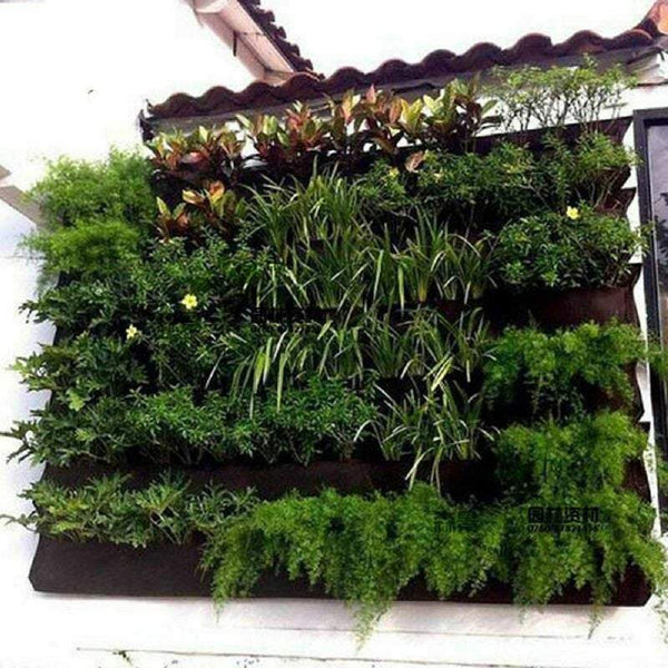25 Pockets Vertical Garden Hanging Plant Grow Bag Wall Planting Pots Baskets Pots Window Boxes