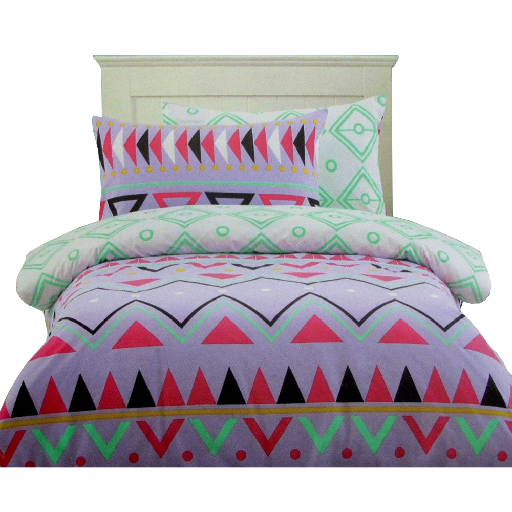 250Tc Tribal Dream 100% Cotton Quilt Cover Set Single Quilt Covers