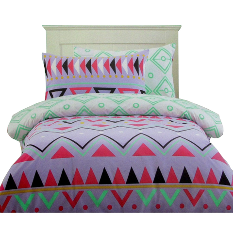 250Tc Tribal Dream 100% Cotton Quilt Cover Set Single Quilt Covers