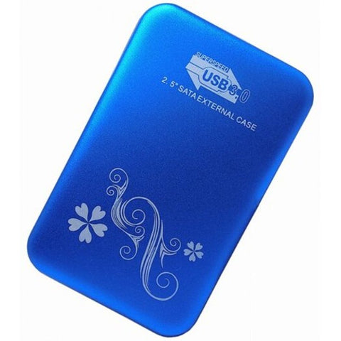 2512V3 2.5 Inch Sata Solid State And Mechanical External Hard Drive Box Usb3.0 / Aluminum Alloy Ocean Blue
