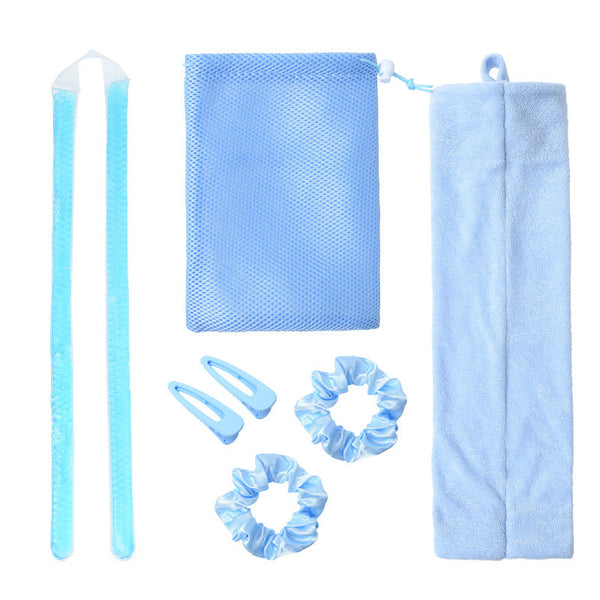 7 Piece Set Of Hair Gel Curler Express Kit Heatless Curly Sticks Long Rollers & Curlers