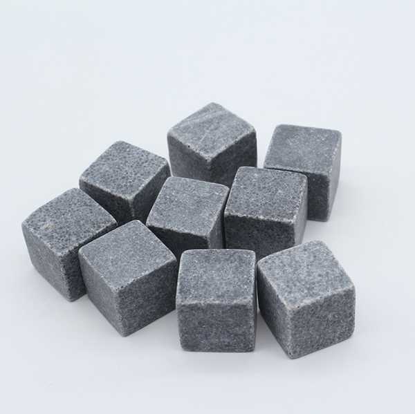 Ice Cubes Trays & Moulds Whisky Stones Marble Granite 9 Pcs Set With Pouch Reusable Ice Cube For Beverage