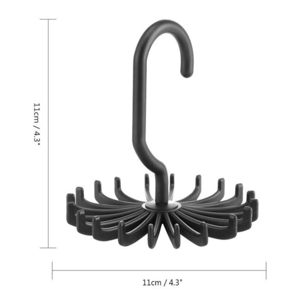 Plastic Tie Rack For Closets Rotating Ties Hook Holder Belt Scarves Hanger Clothes Hangers
