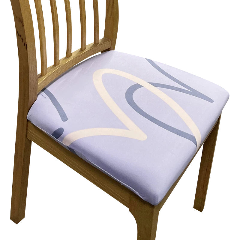 Chair Cover Light Purple Simple Heart Pattern Print Stretch Seat For Dinning Kitchen Slipcovers