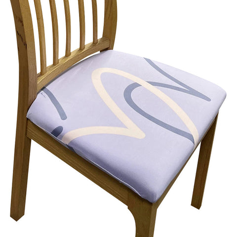 Chair Cover Light Purple Simple Heart Pattern Print Stretch Seat For Dinning Kitchen Slipcovers