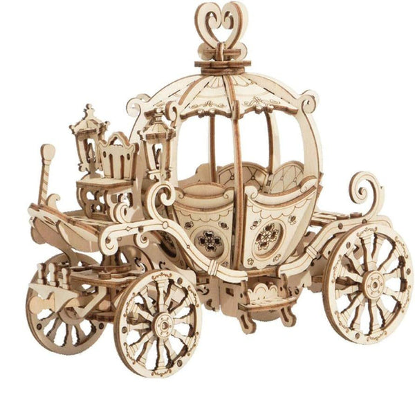 Umpkin Cart Hot Air Balloon Airship Gramophone Wooden Puzzle Wooden Educational Toys