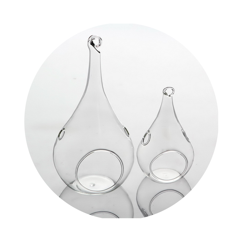 My Decorations 25 Bulk Pack Of Hanging Clear Glass Tealight Candle Holder Tear Drop Pear Hour Shape 20Cm High Terrarium Plant Mini Garden Craft Gift C