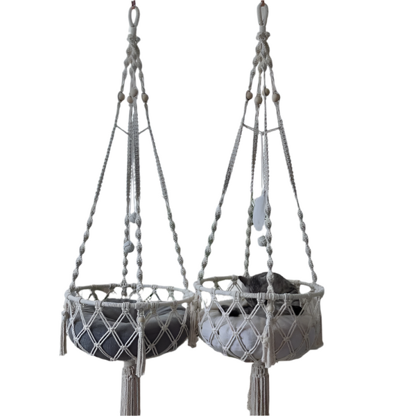 Handwoven Tapestry Cat Litter Boho Hanging Basket Swing Pet Beds