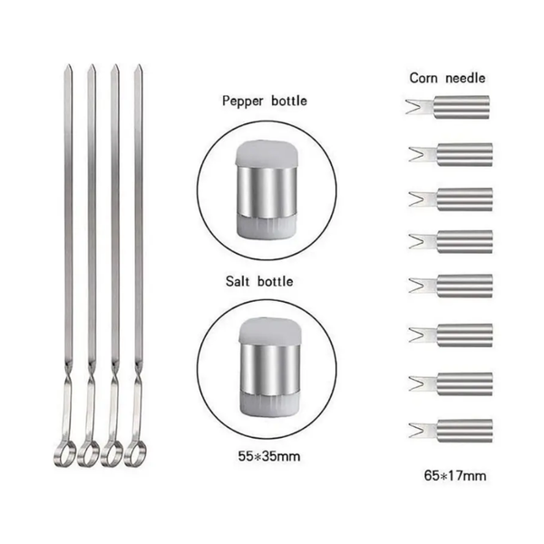 25Pcs/Set Stainless Steel Barbecue Grilling Bbq Utensil Accessories Camping Outdoor Cooking