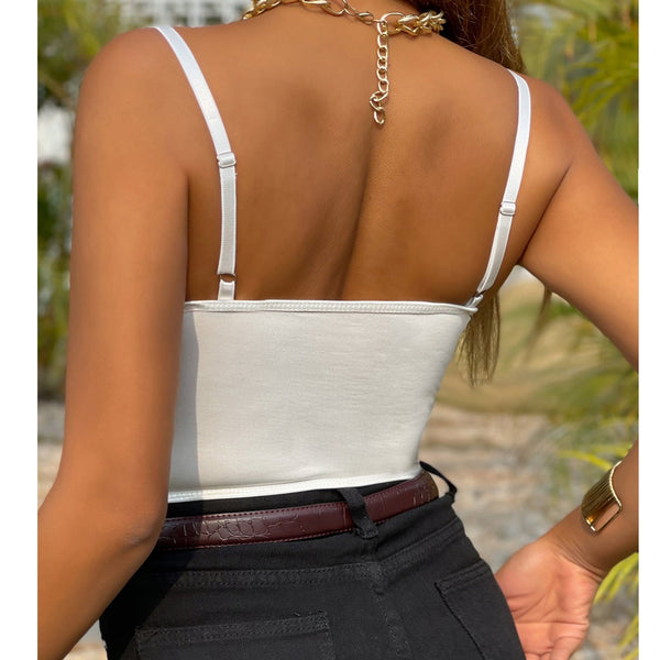 Cross Border Women's  Lace Slim Transparent Spaghetti Strap Bralette Tops