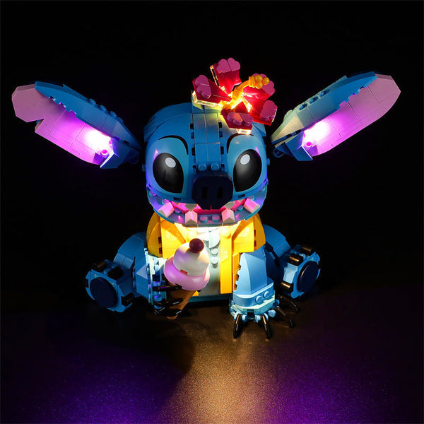 Compatible With Lego 43249 Stitch Led Lighting Disney Luminous Building Blocks Toys Building Toys Sets & Packs