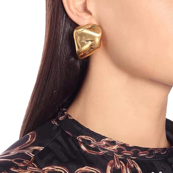 Veile Studios Fashion Europe America Designer Brand Large Gold Luxury Jewelry Earrings