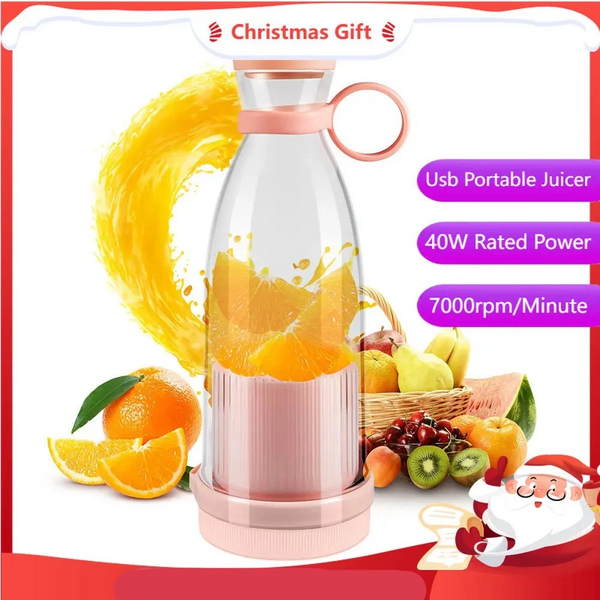 Rechargeable Mixers Fresh Fruit Juicers Blue Pink Usb Portable Bottle Mini Fast Electric Blender Smoothie Ice Maker Handheld Blenders