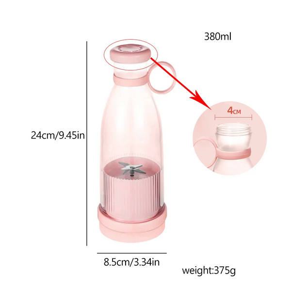Rechargeable Mixers Fresh Fruit Juicers Blue Pink Usb Portable Bottle Mini Fast Electric Blender Smoothie Ice Maker Handheld Blenders