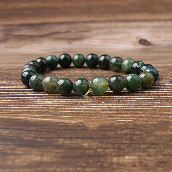 Veile Studios Natural Water Grass Agate Bracelet For Fashion Jewellery And Accessories Bracelets