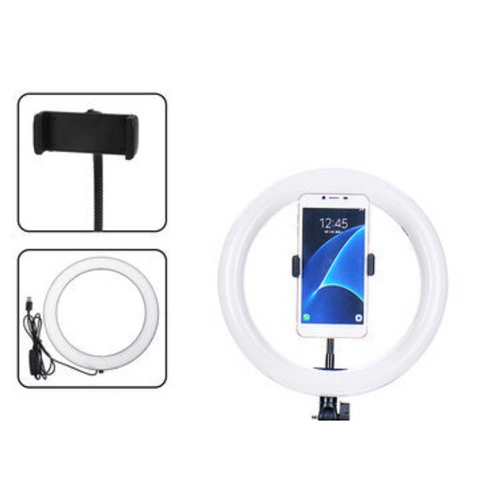26Cm Portable Adjustable Led Selfie Ring Light With Phone Holder