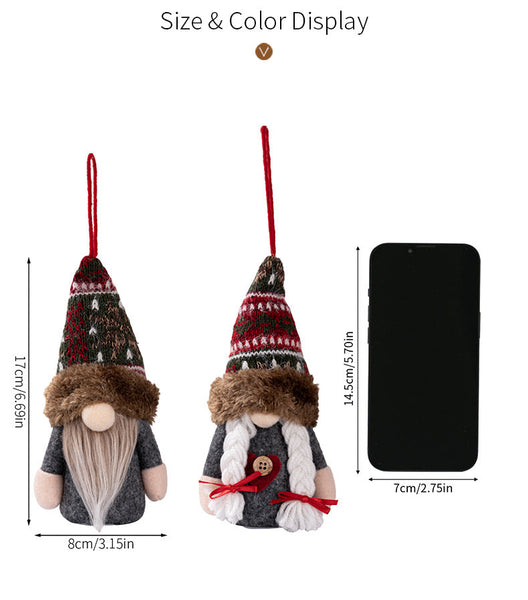 Christmas Decoration Rudolph Reindeer Ornament With Lights Cartoon Elf Led Hanging Figure Seasonal Decorations