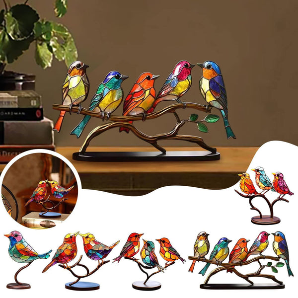 Birds On Branch Desktop Ornaments Home Decor For Bedroom Living Room And Sculptures & Figurines