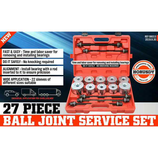 27Pc Universal Pull & Press Sleeve Kit Removal Bushing Driver Set Bearings Seal