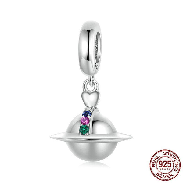 Veile Studios Silver Charm Original Romantic Planet Diy Pendant Accessories S925 Beads Necklaces & Pendants