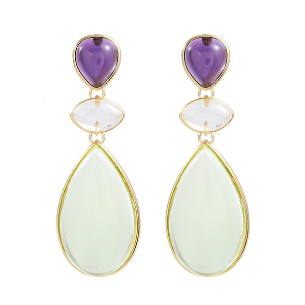 Veile Studios Women Trendy Party Drop Shaped Morandi Colour Jewelry Earrings