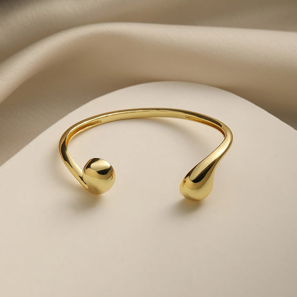 Veile Studios Gold Silver Smooth Water Drop Bracelet From Europe Fashion Designer Brand For Women Bracelets