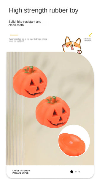 Halloween Pumpkin Toy For Pets Interactive Rubber With Sound Dogs Chew And Play Dog Toys