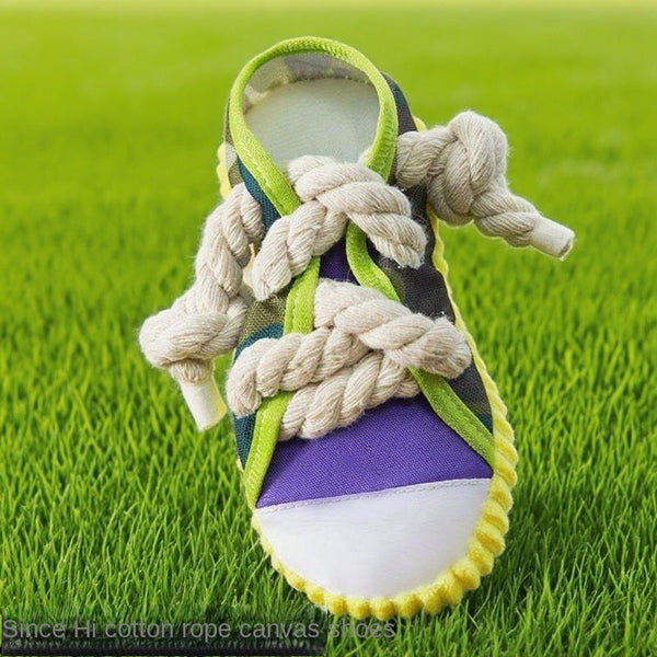 Durable Dog Toy Slippers For Self Entertainment And Teeth Cleaning With Cotton Rope Pet Dogs Dog Toys