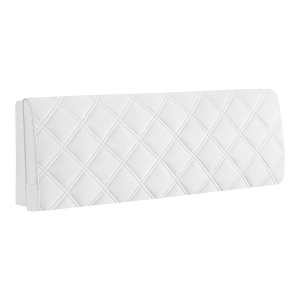 Headboard Cover Off White Criss Cross Pattern Super Soft Quilted Velvet 100X70cm Headboards & Footboards