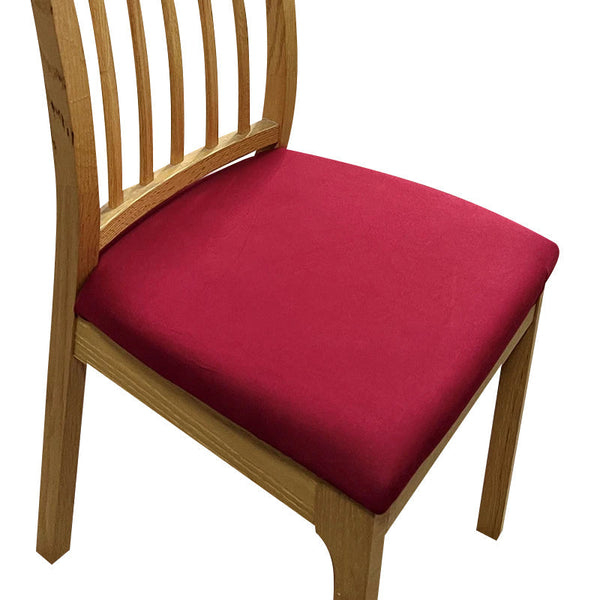 Maroon Red Plain Stretch Chair Cover For Dining Kitchen Removable Washable Slipcovers