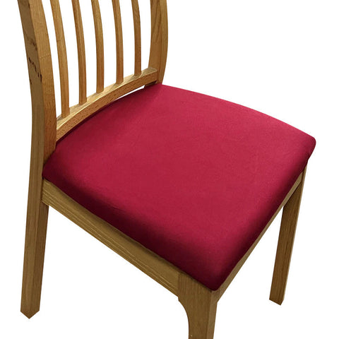 Maroon Red Plain Stretch Chair Cover For Dining Kitchen Removable Washable Slipcovers